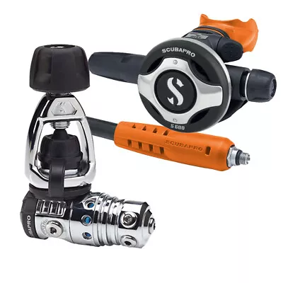 ScubaPro MK25 EVO/S600 Dive Regulator INT W/ Orange Mouthpiece & Hose Protector • $1059