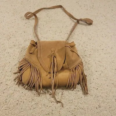 VTG Ecote Womens Leather Suede Camel Color Crossbody Purse • $38