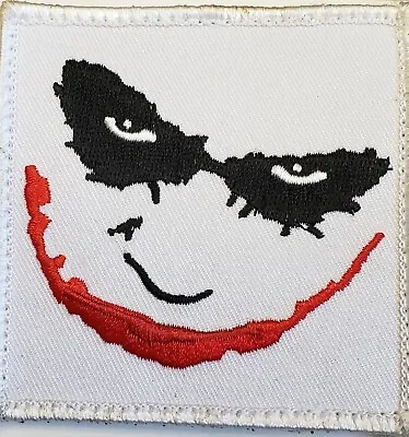 JOKER White Square Hook  Loop Embroidered Patch • $6.11