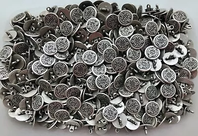 15mm 24L Antique Silver Effect Metal Military Regiment Shank Buttons (XM28) • £0.99