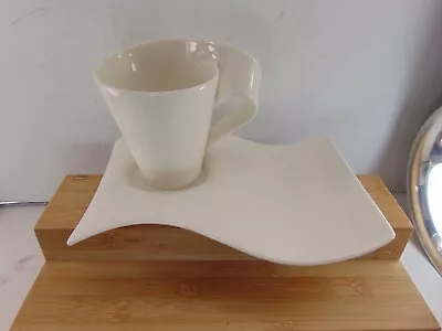 Villeroy & Boch China Cafe Au Laite Party Plate & Cup Set New Wave Caffe -MINT! • $20