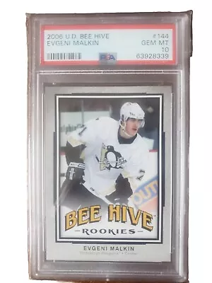 Evgeni Malkin 2006-07 UD Beehive Rookie Card Graded PSA GEM MT 10 Penguins • $70