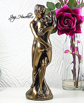 £29.90 • Buy Erotic Nude Couple Figurine Sculpture Ornament Naked Bronze Embrace Romance Art