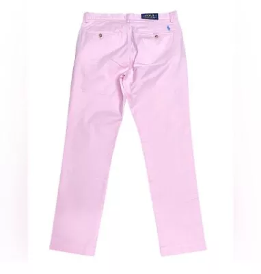 New 36/30 Polo Ralph Lauren Pink Polo Chino Pants Stretch Cotton Straight Fit • $50