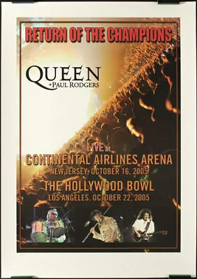 $39.99 • Buy Queen Return Of The Champions Limited Official Concert Poster Hollywood Bowl, NJ