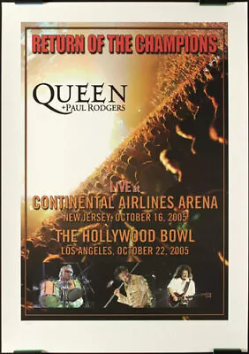 Queen Return Of The Champions Limited Official Concert Poster Hollywood Bowl NJ • $39.99