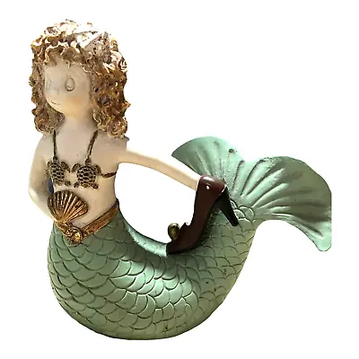 Kneeling Mermaid Figurine Sculpture Plaster Statue Coastal C2C Designs • $67