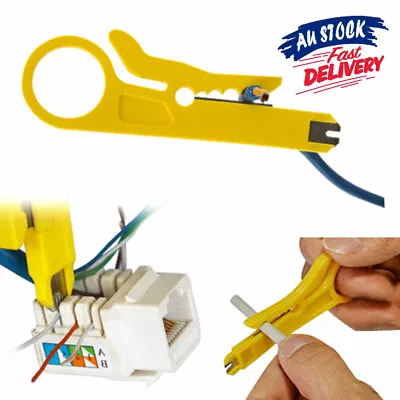 Lan Network Keystone Computer Connect Punch Down Tool Cable Stripper Jack Krone • $4.25