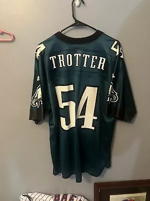 Vintage Jeremiah Trotter Philadelphia Eagles Adidas Green Jersey Mens 2XL • $37.99