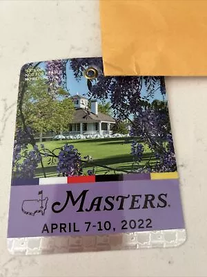 1 Of 2 - 2022 USED MASTERS GOLF BADGE~RARE TICKET~EXCELLENT CONDITION! • $80
