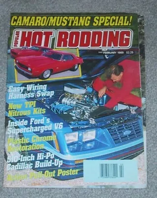 Popular Hot Rodding 1989 Feb - Junior Johnson Mustangs Quad4 • $12.95