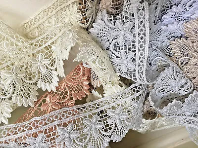 Stunning Guipure Lace Trim 55mm Width Choice Of Colour And Length Sewing Crafts • £46.50