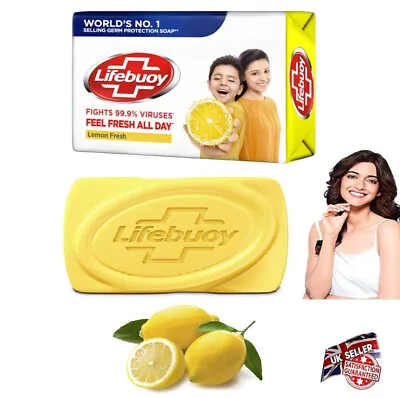 Lifebuoy Lemon Fresh Soap Feel Fresh All Day Skin Cleansing 130g Bar • £3.99