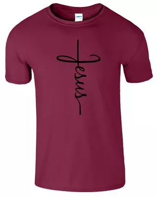 Jesus Cross Men T Shirt Christian Religious Bible Faith Christ Church Gift Tee • $15.99
