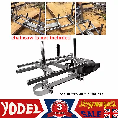 48 Inch Chainsaw Mill Mobile Sawmill Forest Board Saw Chainsaw Mill Portable New • £110.49