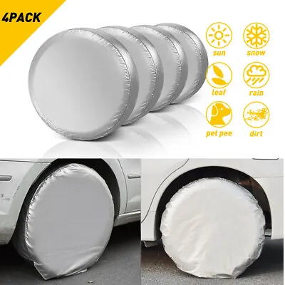 4x 27  Heavy Duty Waterproof Sun Wheel Tire Covers For RV Trailer Auto Car Truck • $20.39