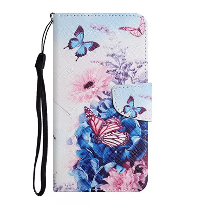 For Samsung S9 S10+ S20FE S21 Patterned Magnetic Leather Wallet Stand Case Cover • $15.89