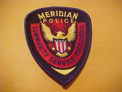 Meridian Mississippi  Police Patch Shoulder Size Unused Type 2 • $4.75