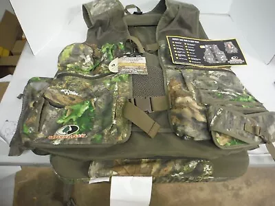 XL/2XL Mossy Oak Tactical Run-n-Gun Turkey Vest With Seat Cushion & Blaze Flag • $60