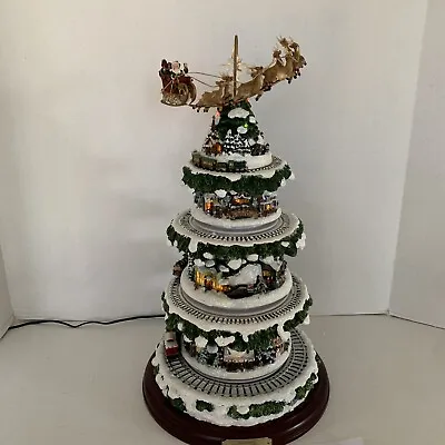 Thomas Kinkade Wonderland Express Christmas Tree In Box 17  W/ Music & Lights • $149.47