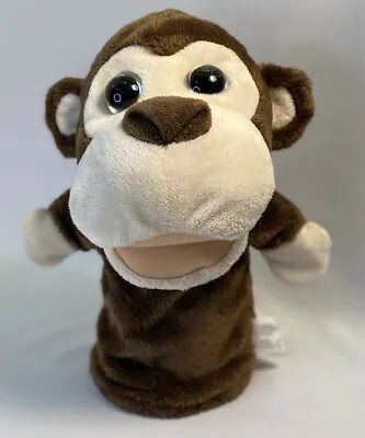 KellyToy Monkey Puppet Large Sparkle Eyes Plush 11  Stuffed Animal • $10
