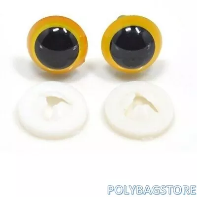 £5.36 • Buy DARK YELLOW CRYSTAL EYES - PLASTIC BACKS  Teddy Bear Making Soft Toy Doll Animal