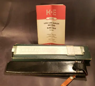 Doric K & E Co 1947 Slide Rule With Leather Case • $79.90