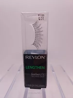 Revlon FeatherLITE Technology Eye Lashes LENGTHEN Model 91120 One Pair Black • $9.99