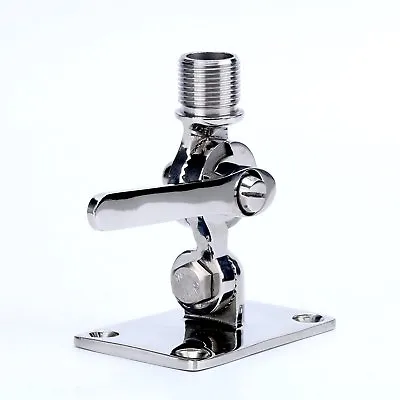 1 Inch Stainless Steel Marine VHF Antenna Adjustable Base Mount For Boats • $29.99