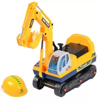 £86.95 • Buy Ride On Toy Truck Car Excavator Builders Digger Controls, Hard Hat Kids Play Set