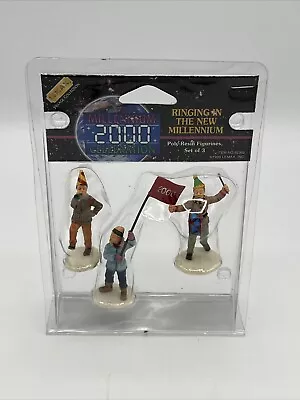 Lemax Village Ringing In The New Millennium 2000 Figures Accessories Set Of 3 • $18.95