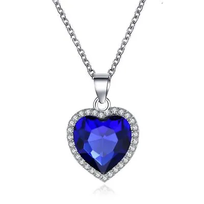 £2.76 • Buy Crystal Party Titanic Women's Necklace Heart Forever Pendant Heart Of Ocean