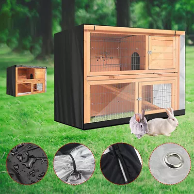 4FT Rabbit Hutch Cover Waterproof Large Double Garden Pet Bunny Cage Covers • $14