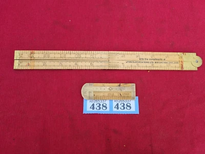 $56.41 • Buy Vintage Rabone Boxwood Folding Rule Excellent Condition & Brass 3  Caliper Rule