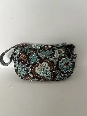 Vera Bradley Small Java Blue Brown Paisley Shoulder Handbag-brown Turquoise • $13
