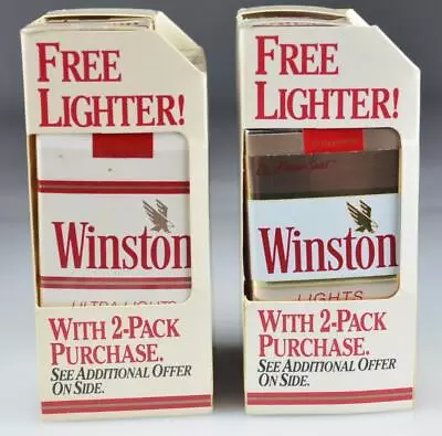 Vintage Winston Cigarette Display Sets - 2 Packs & Lighter Each (empty Packs) • $29.75