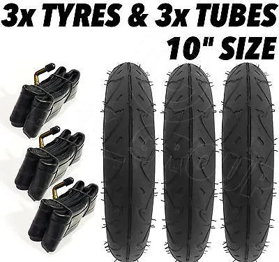 3 X Pram Tyres & 3 X Tubes 10  X 3 Quinny Buzz Speedi Huack Roadster 10  • £39.59