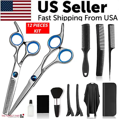 Professional Hair Cutting Thinning Scissors Barber Shears Hairdressing Salon Set • $15.89