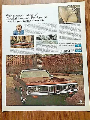 1972 Chrysler Newport Royal Ad Arthur Godfrey • $3