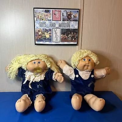 Vintage 1978 1982 Signed Cabbage Patch Kids Dolls Twins Xavier Roberts Original • $50