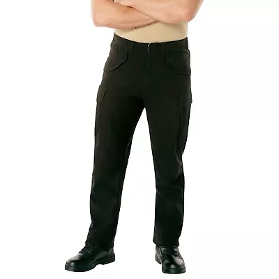 Men's Black Vintage M-65 Military-Style Fatigue Field Cargo Pants - Rothco 2644 • $61.99