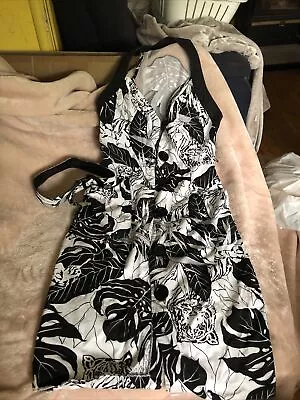 Vintage CLIMAX KAREN OKADA Halter Button Up Dress 10-12 • $10