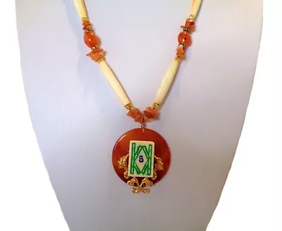 Handcrafted Mahjongg Tile Necklace - Mahjongg Jewelry Set- Mahjong Theme Jewelry • $40