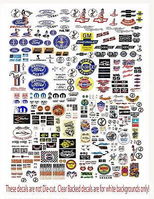 1: 24 1:18 FordChevy PlymthMopar DECALS FOR DIECAST & MODEL CARS DIORAMA • $10.50