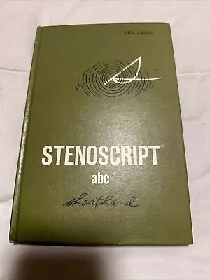 STENOSCRIPT ABC SHORTHAND Hardback 1968 SRA Edition GREEN Written In Vintage • $8.23