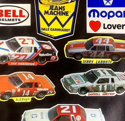 Vintage Lot-8 NASCAR Decals Racing Memorabilia New Old Stock 1980’s Stickers • $26.99