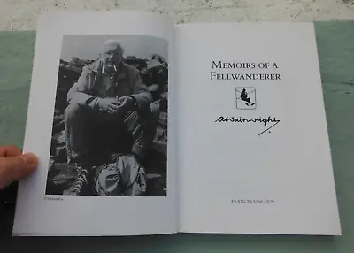 Memoirs Of A Fellwanderer By A Wainwright  Pb • £4.99
