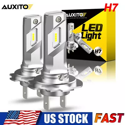 2x H7 LED Headlight Bulb Kit High Low Beam 80W 40000LM Super Bright 6500K White • $23.74