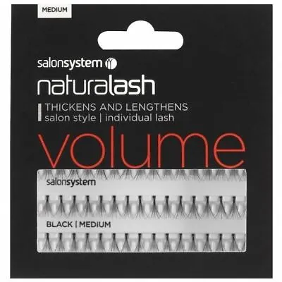 Salon System Naturalash Individual False Lashes - Black Medium - Salon Style • £5.49