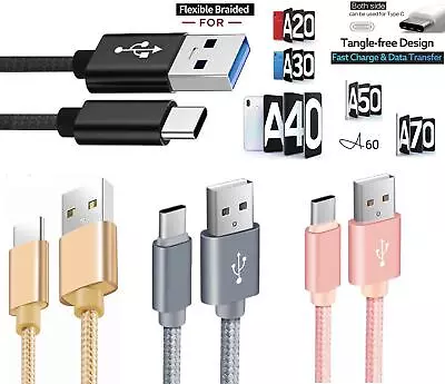 Charging Cable For A21s A70 A20e A40 A50 Type C Phone Fast Charger Lead Samsung • £2.50